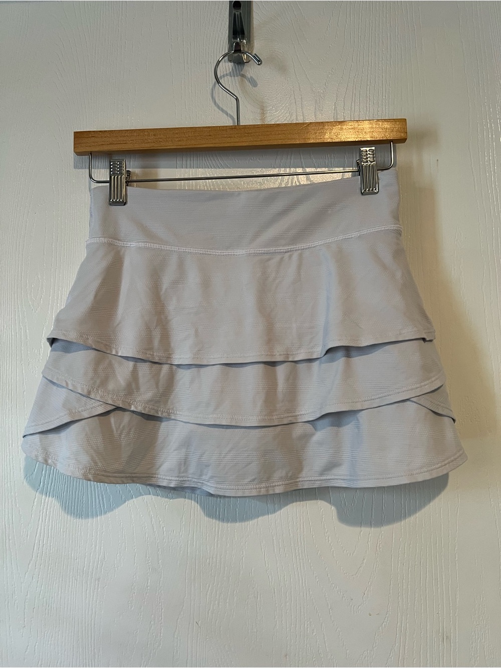 Athleta Girl Light Grey/blue Tiered Ruffle Skirt Tennis Golf Athletic Sz 12